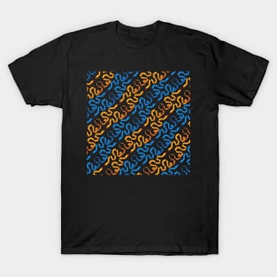 Benjamin Franklin's "Join or Die" snake diagonal pattern on black background T-Shirt